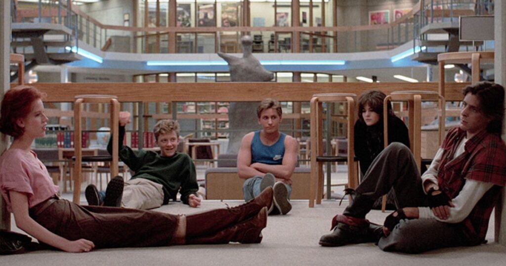 The Breakfast Club bonding over their shared problems