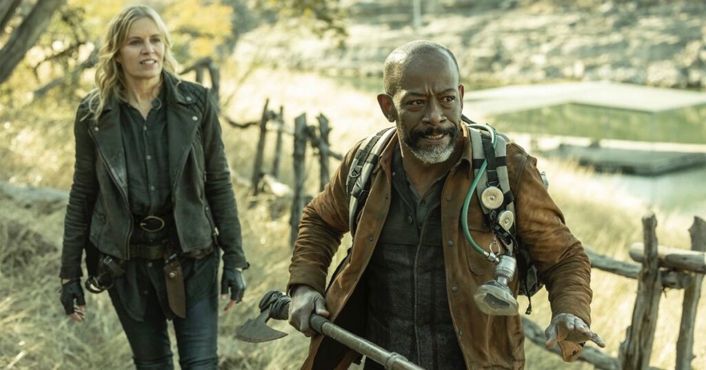 Kim Dickens and Lennie James in Fear the Walking Dead