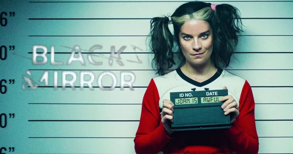 Annie Murphy in Black Mirror episode Joan Is Awful on Netflix