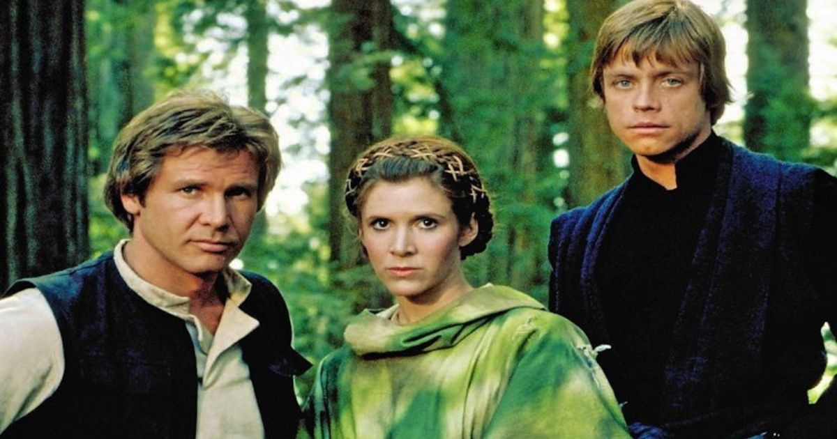 Luke Skywalker, Leia Organa and Han Solo in Star Wars: Episode VI - Return of the Jedi