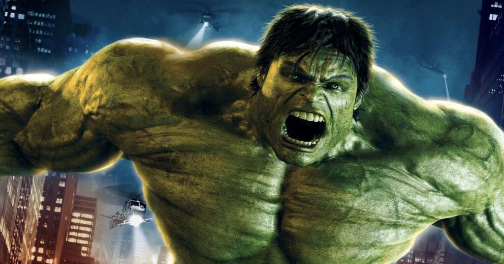 Promo art of Edward Norton as the Hulk in 2008's The Incredible Hulk from Marvel Studios