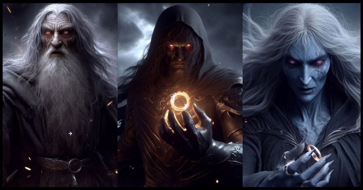 Gandalf Aragorn Galadriel Corrupted By One Ring In Lord Of The Rings.jpg
